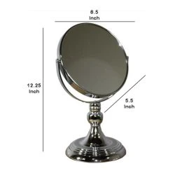 Benjara Metal Magnifying Makeup Mirror With 3X Magnification Silver- Saltoro Sherpi 8 Benjara Metal Magnifying Makeup Mirror With 3X Magnification Silver- Saltoro Sherpi -Laural Home Shop 19211e060ed6a1c0 0822 w800 h800 b1 p0