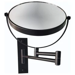 Secret Bath Wall Mount 8" Two Sided Swivel Magnification Mirror, Matte Black -Laural Home Shop 1991710a00d4bca8 3621 w800 h800 b1 p0