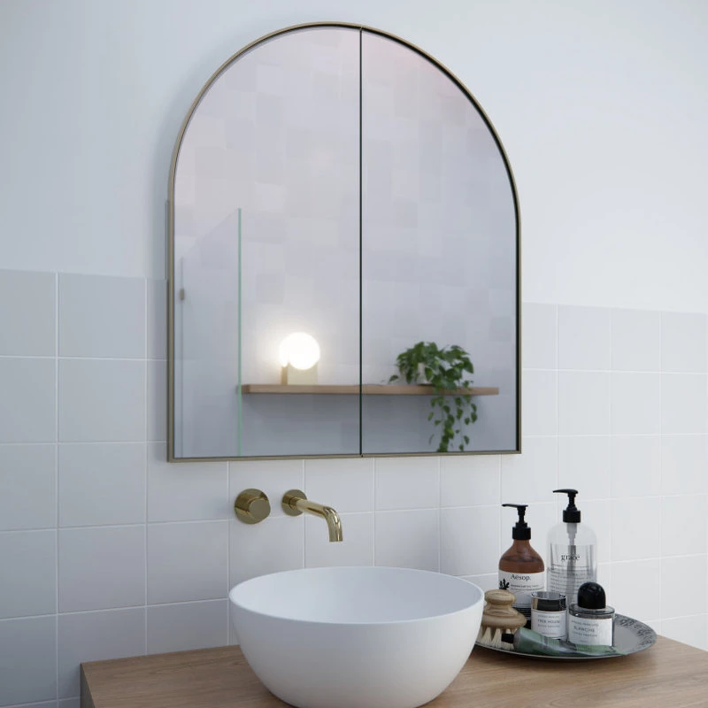 Glass Warehouse Medicine Cabinets, Satin Brass 6 Glass Warehouse Medicine Cabinets, Satin Brass - Image 4