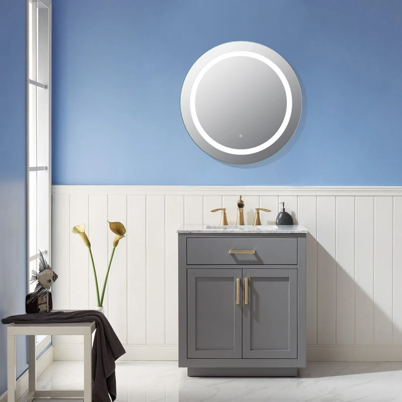 Altair Padova 32" Round Frameless Modern LED Bathroom Vanity Mirror 4 Altair Padova 32" Round Frameless Modern LED Bathroom Vanity Mirror - Image 2