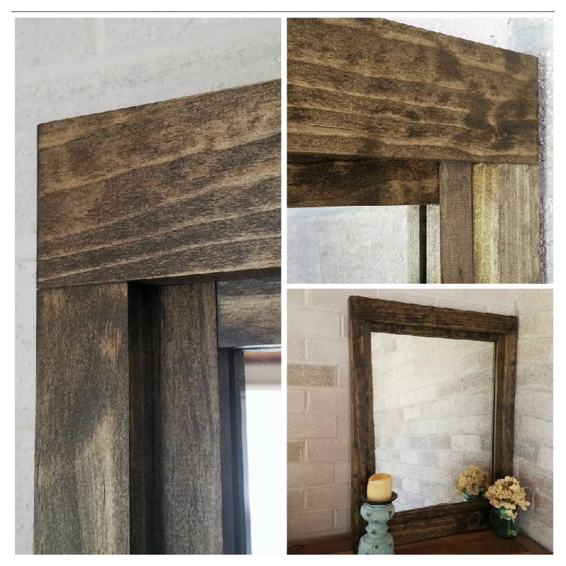 Renewed Decor And Storage Farmhouse Style Vanity Mirror, Early American, 24"w X 30"h 6 Renewed Decor And Storage Farmhouse Style Vanity Mirror, Early American, 24"w X 30"h - Image 4