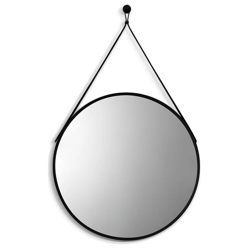 Altair Epoca 28" Circle Bathroom/Vanity Aluminum Framed Wall Mirror, Matt Black 4 Altair Epoca 28" Circle Bathroom/Vanity Aluminum Framed Wall Mirror, Matt Black - Image 2