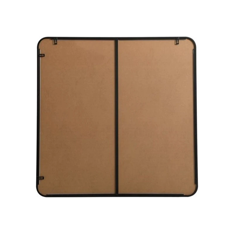 Elegant Furniture & Lighting Elegant Decor Evermore 36x36" Soft Corner Metal Rectangular Mirror In Black 6 Elegant Furniture & Lighting Elegant Decor Evermore 36x36" Soft Corner Metal Rectangular Mirror In Black - Image 4