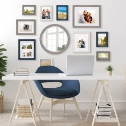 Uniek Hogan Round Framed Wall Mirror, Gray 18 Diameter 15 Uniek Hogan Round Framed Wall Mirror, Gray 18 Diameter -Laural Home Shop 1a31527c00b63805 4987 w800 h800 b0 p0