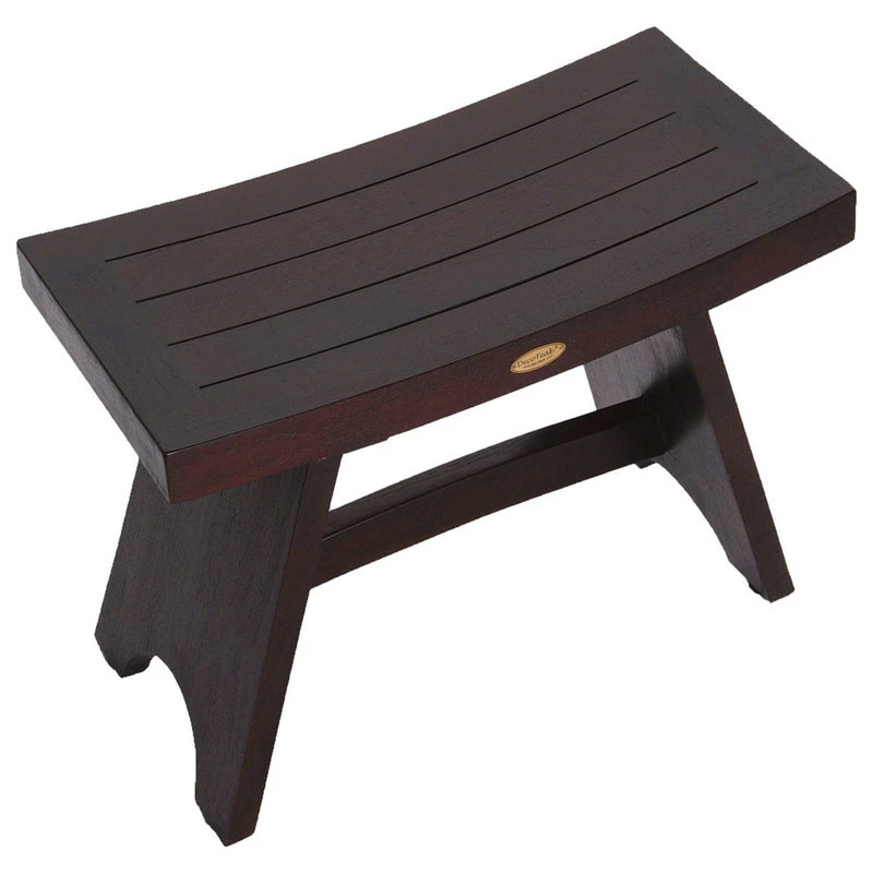 DecoTeak 24" Serenity Teak Eastern Style Shower Bench, Without Shelf 4 DecoTeak 24" Serenity Teak Eastern Style Shower Bench, Without Shelf - Image 2