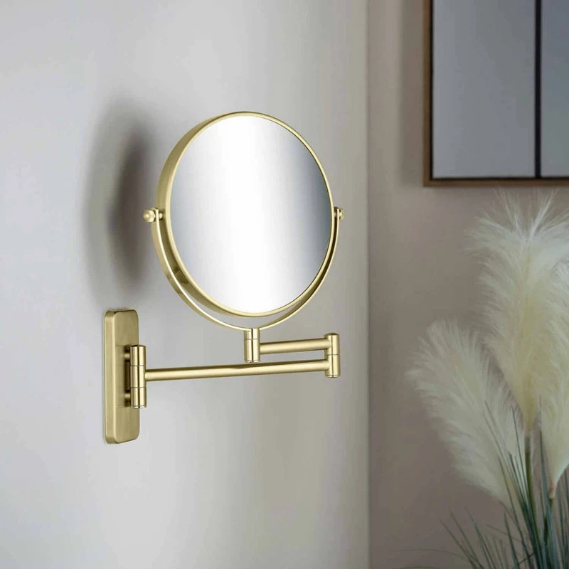 Kibi USA Circular Magnifying Makeup/shaving Mirror, Brushed Gold 4 Kibi USA Circular Magnifying Makeup/shaving Mirror, Brushed Gold - Image 2