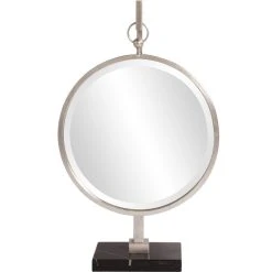 Howard Elliott Collection Medallion Mirror - Silver -Laural Home Shop 1ab1c4dc01580fb3 2290 w800 h800 b1 p0