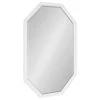 Uniek Hogan Framed Octagon Wall Mirror, White, 24x36
