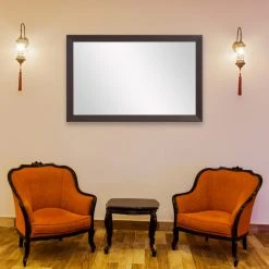 FrameMyMirror LaRue Framed Wall Mirror, Espresso, 28" X 36" -Laural Home Shop 1af14c1503ebb618 2233 w800 h800 b0 p0