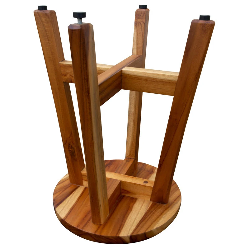 EcoDecors Shoji Solid Teak Bath Shower Stool 6 EcoDecors Shoji Solid Teak Bath Shower Stool - Image 4