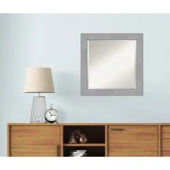 Amanti Art Vista Brushed Nickel Beveled Bathroom Wall Mirror - 24.25 X 24.25 In. 17 Amanti Art Vista Brushed Nickel Beveled Bathroom Wall Mirror - 24.25 X 24.25 In. -Laural Home Shop 1b2141880ec6db67 6863 w800 h800 b0 p0