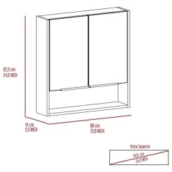 FM FURNITURE Ozark 24" Medicine Cabinet With Mirror, Black Wengue 19 FM FURNITURE Ozark 24" Medicine Cabinet With Mirror, Black Wengue -Laural Home Shop 1ba1a7cf03650d53 7924 w800 h800 b1 p0