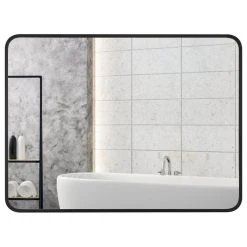 LEDEL Modern Rounded Rectangular Metal Framed Bathroom Vanity Mirror, 30"x40" 15 LEDEL Modern Rounded Rectangular Metal Framed Bathroom Vanity Mirror, 30"x40" -Laural Home Shop 1c11b0c103ede911 8861 w800 h800 b1 p0