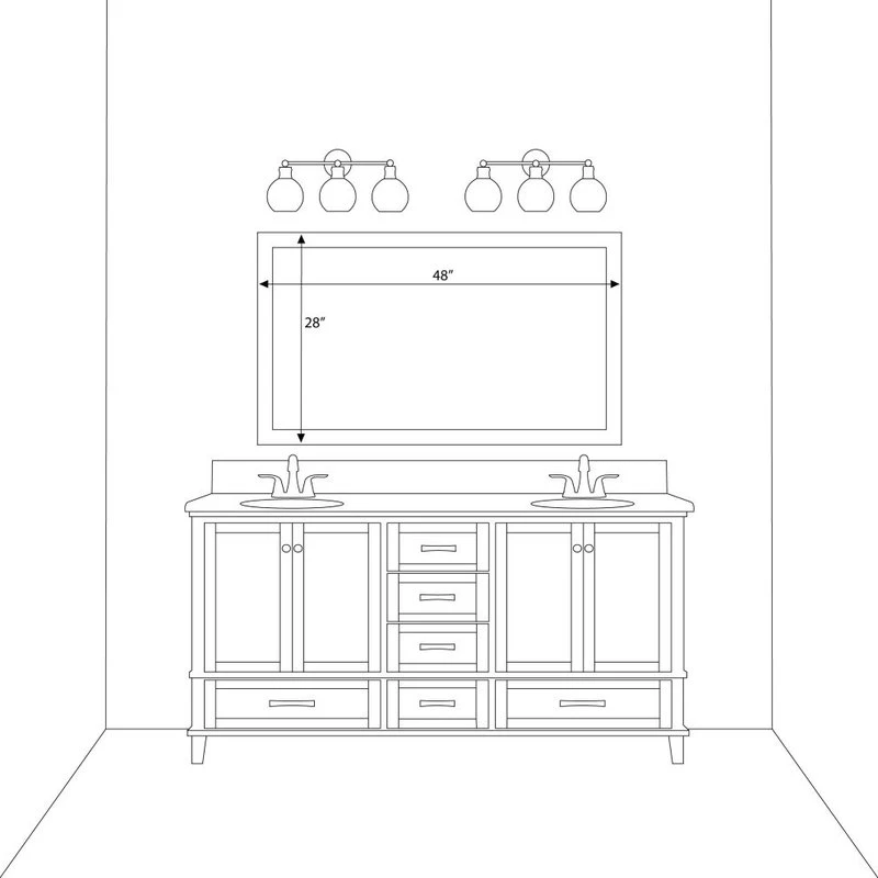 FrameMyMirror Meade Framed Wall Mirror, Black, 28"x48" 15 FrameMyMirror Meade Framed Wall Mirror, Black, 28"x48" - Image 13