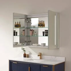 Vinnova 36" Rectangle Frameless Lighted Medicine Cabinet Wall Mounted Mirror -Laural Home Shop 1c81405201a9c1be 6252 w800 h800 b0 p0