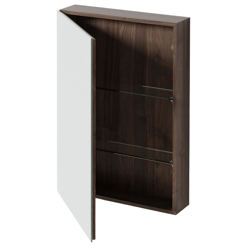 Coppice Wooden Bathroom Mirror Cabinet | Wireworks Magnifier, Dark Walnut 4 Coppice Wooden Bathroom Mirror Cabinet | Wireworks Magnifier, Dark Walnut - Image 2