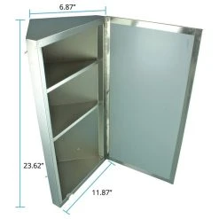 Renovators Supply Manufacturing Corner Wall Mount Medicine Cabinet Stainless Steel With Mirror 23.6 X 11.8" -Laural Home Shop 1ca1e4d70bd75132 0318 w800 h800 b1 p0