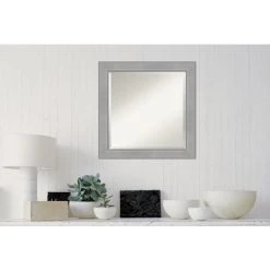 Amanti Art Vista Brushed Nickel Beveled Bathroom Wall Mirror - 24.25 X 24.25 In. 16 Amanti Art Vista Brushed Nickel Beveled Bathroom Wall Mirror - 24.25 X 24.25 In. -Laural Home Shop 1cf1bc420ec6db66 6863 w800 h800 b0 p0