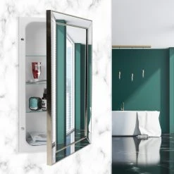 Head West, Inc. Head West Champagne Silver Beaded Beveled Mirror, 16x26" 10 Head West, Inc. Head West Champagne Silver Beaded Beveled Mirror, 16x26" -Laural Home Shop 1d1131050fd92632 3391 w800 h800 b0 p0