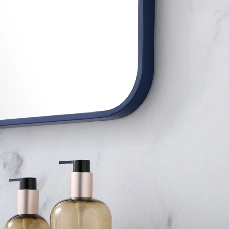 Elegant Furniture & Lighting Elegant Decor MR803640BL Soft Corner Metal Rectangular Mirror, 36"x40", Blue 7 Elegant Furniture & Lighting Elegant Decor MR803640BL Soft Corner Metal Rectangular Mirror, 36"x40", Blue - Image 5
