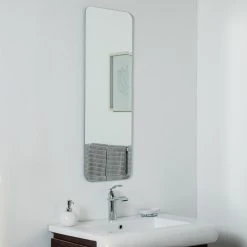 Decor Wonderland Shelly Long Frameless Mirror 39.5"x13.75" Wall Mirror 10 Decor Wonderland Shelly Long Frameless Mirror 39.5"x13.75" Wall Mirror -Laural Home Shop 1d7163850cb5231e 8698 w800 h800 b0 p0