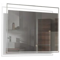 Transolid Taylor LED-Backlit Contemporary Mirror, Silver -Laural Home Shop 1d71e11a0b7af3e8 9984 w800 h800 b1 p0