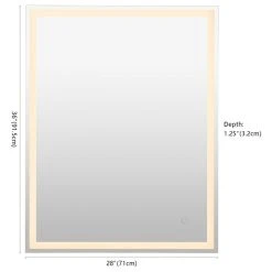 JONATHAN Y Pax Anti-Fog Front/Back-lit Bathroom Vanity Mirror, Touch Control, Height: 36" 16 JONATHAN Y Pax Anti-Fog Front/Back-lit Bathroom Vanity Mirror, Touch Control, Height: 36" -Laural Home Shop 1d917ddd037ba36f 7418 w800 h800 b1 p0