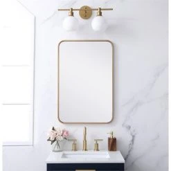 Elegant Furniture & Lighting Elegant Decor Evermore 20x30" Soft Corner Metal Rectangular Mirror In Brass 8 Elegant Furniture & Lighting Elegant Decor Evermore 20x30" Soft Corner Metal Rectangular Mirror In Brass -Laural Home Shop 1df1911f035f7491 0651 w800 h800 b0 p0