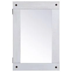 ELEGANT D�COR Elegant Decor MR562233WH Wooden Mirror Medicine Cabinet In Antitque White