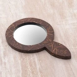 NOVICA Coco Reflection And Coconut Shell Hand Mirror -Laural Home Shop 1ea1252700cb2e34 3997 w800 h800 b0 p0