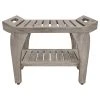 DecoTeak CoastalVogue Tranquility 24" Wide ShowerBench GR156, Gray