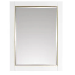 Avanity Corporation Mason 24" Mirror, White With Gold Trim