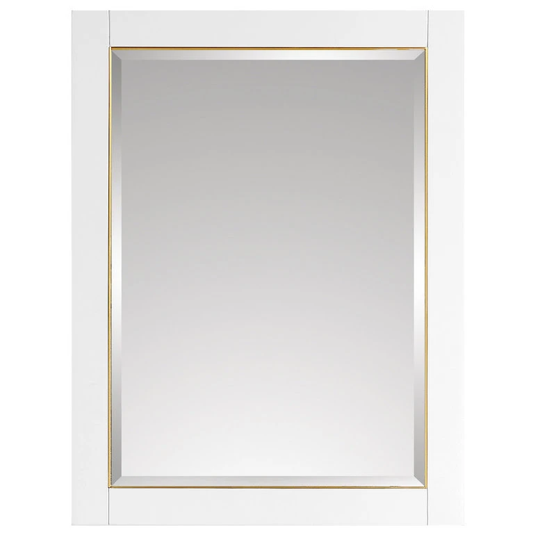 Avanity Corporation Mason 24" Mirror, White With Gold Trim 3 Avanity Corporation Mason 24" Mirror, White With Gold Trim