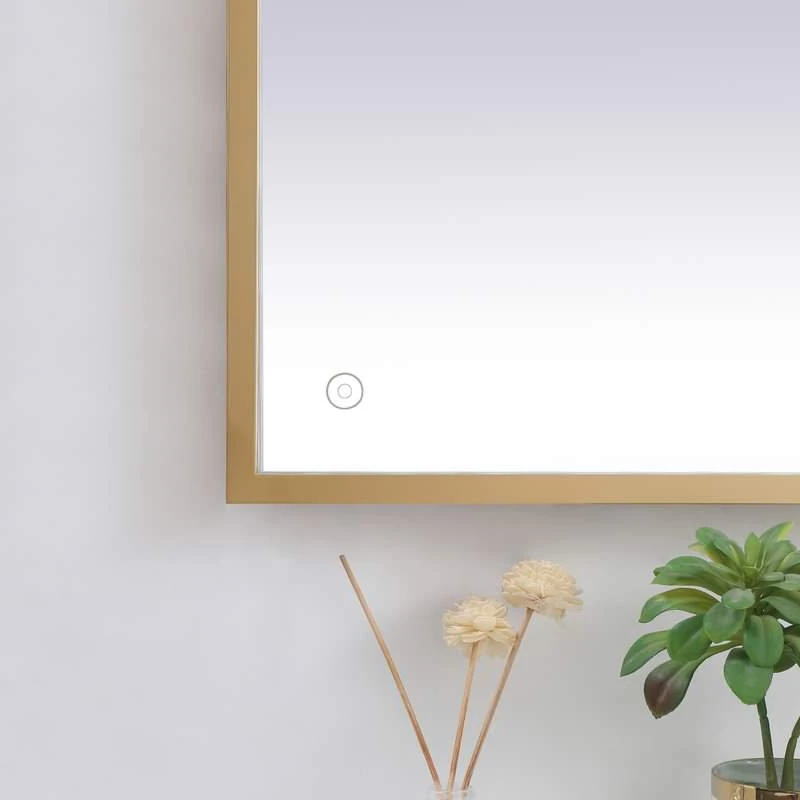 Elegant Furniture & Lighting Modern Brass Led Mirror 8 Elegant Furniture & Lighting Modern Brass Led Mirror - Image 6
