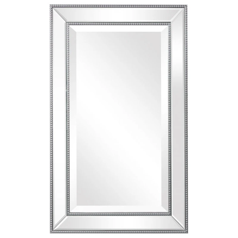 Unique Mirrors Mirror On Mirror, Warm Silver Beading Rectangular Wall Mirror, Bathroom, 20 X 32 3 Unique Mirrors Mirror On Mirror, Warm Silver Beading Rectangular Wall Mirror, Bathroom, 20 X 32