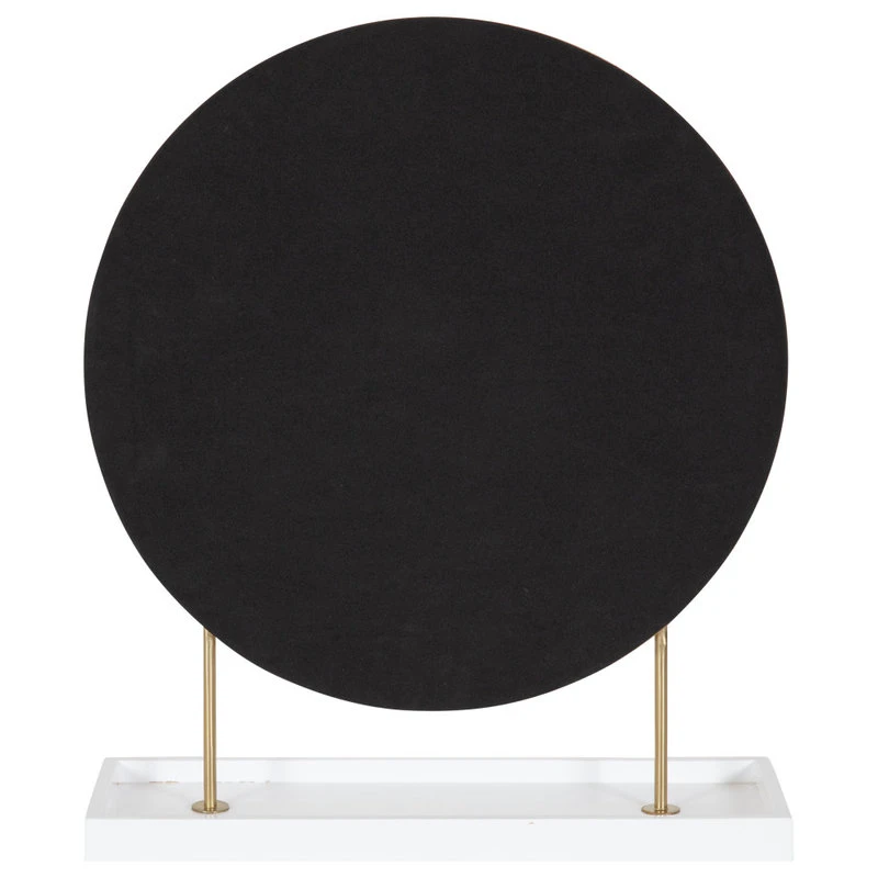 Uniek Maxfield Round Tabletop Mirror, White, 18x22 6 Uniek Maxfield Round Tabletop Mirror, White, 18x22 - Image 4