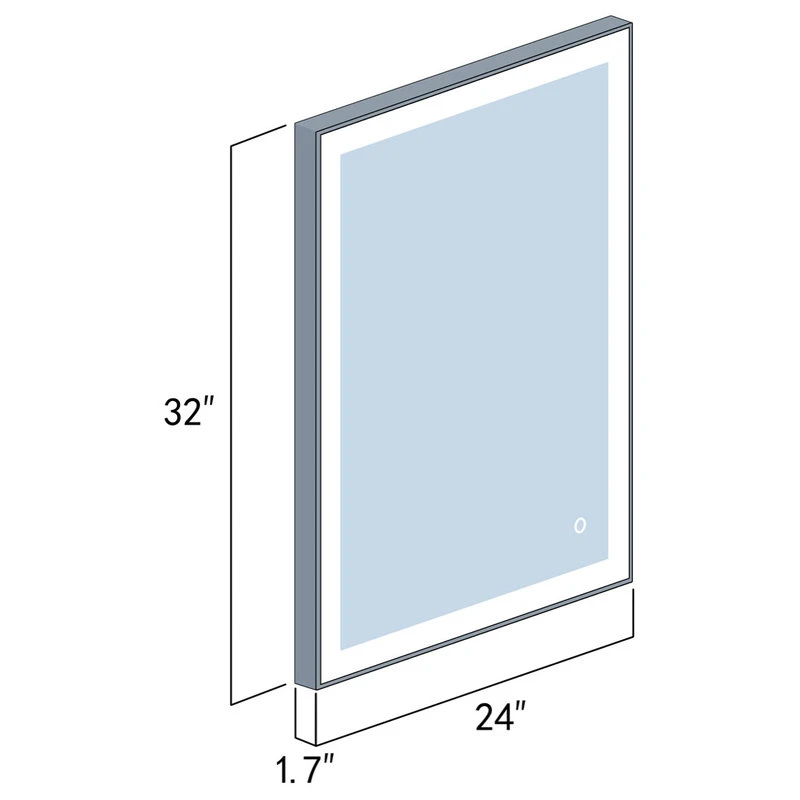 Vinnova 24'' Rectangle LED Lighted Accent Bathroom/Vanity Wall Mirror 13 Vinnova 24'' Rectangle LED Lighted Accent Bathroom/Vanity Wall Mirror - Image 11