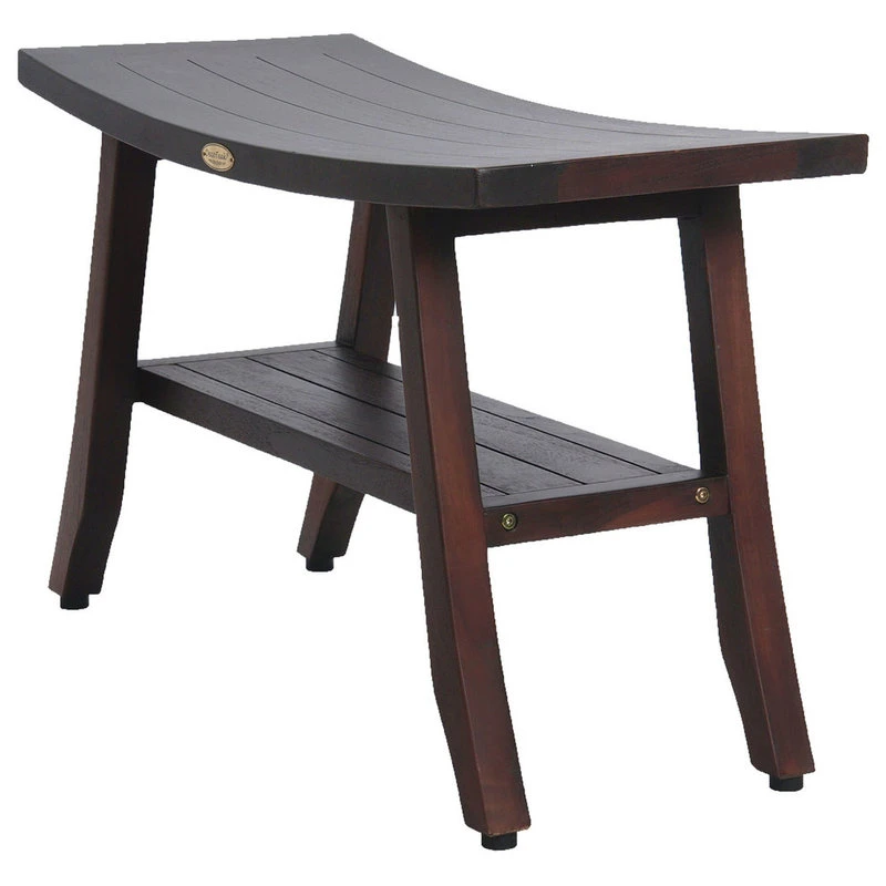 DecoTeak Satori Eastern Style Shower Stools With Shelf, 24", 28" 4 DecoTeak Satori Eastern Style Shower Stools With Shelf, 24", 28" - Image 2