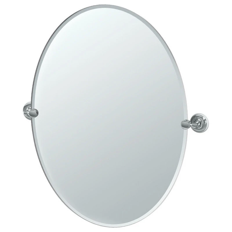 Gatco Fine Bathware Designer II 26.5" Frameless Oval Mirror, Matte Black 3 Gatco Fine Bathware Designer II 26.5" Frameless Oval Mirror, Matte Black