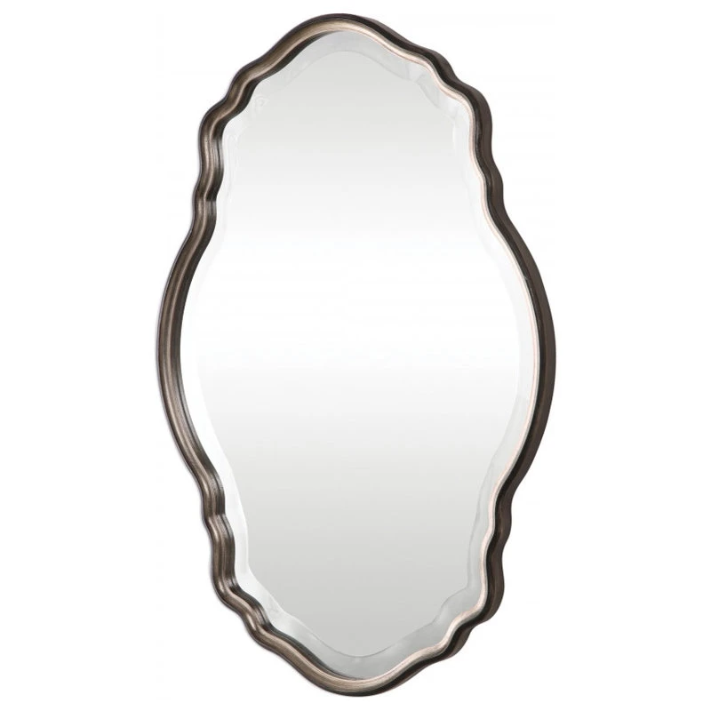 Unique Mirrors Antiqued Silver Champagne, Dark Bronze Outer Edge Oval Mirror, Bathroom, 22 X 33 4 Unique Mirrors Antiqued Silver Champagne, Dark Bronze Outer Edge Oval Mirror, Bathroom, 22 X 33 - Image 2