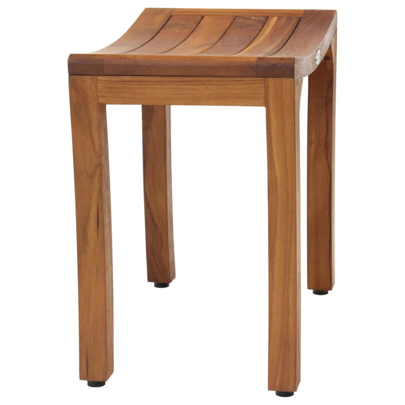 AquaTeak Patented 18" Asia Curve Teak Shower Bench 6 AquaTeak Patented 18" Asia Curve Teak Shower Bench - Image 4