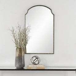 Vhomes Lights Beautiful Arch Top Metal Frame Wall Mirror, Rich Dark Bronze -Laural Home Shop 22119a4003f048a4 8090 w800 h800 b0 p0