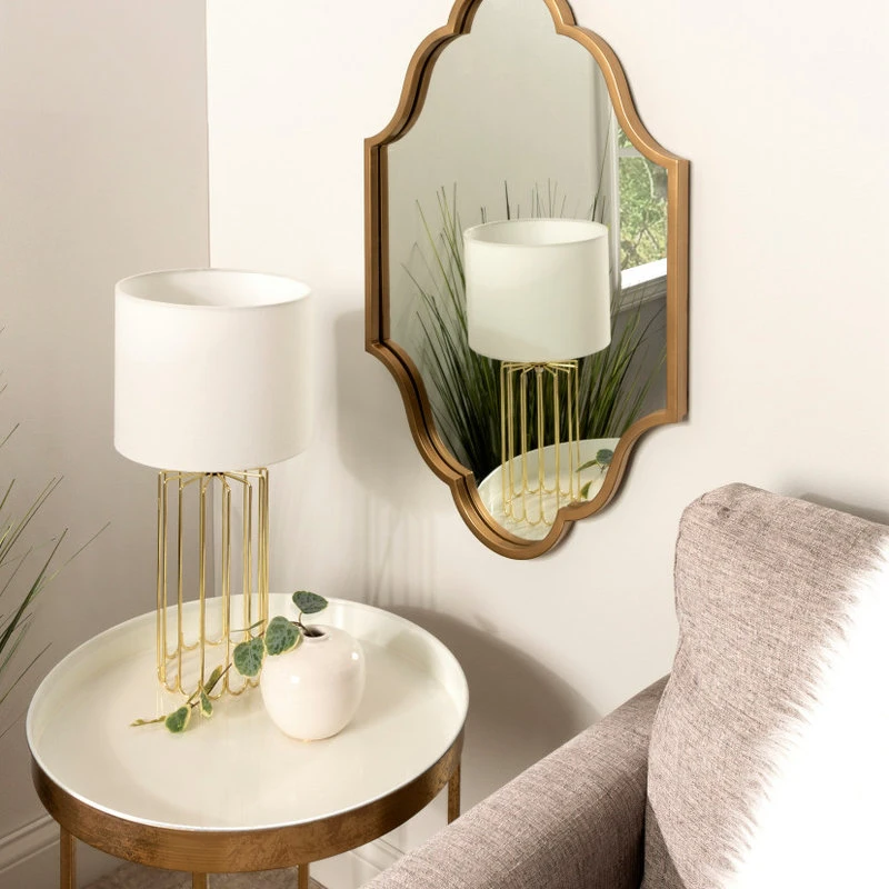 Uniek Rowla Framed Wall Mirror, Gold 20x30 8 Uniek Rowla Framed Wall Mirror, Gold 20x30 - Image 6