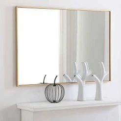 Elegant Furniture & Lighting Contemporary Brass Vanity Mirror -Laural Home Shop 2221b1a402833592 7541 w800 h800 b0 p0