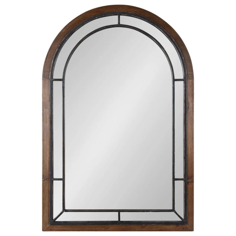 Uniek Audubon Framed Arch Mirror, Rustic Brown 24x36 4 Uniek Audubon Framed Arch Mirror, Rustic Brown 24x36 - Image 2