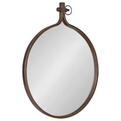 Uniek Yitro Metal Framed Wall Mirror, Antique Bronze 23.5x28.5