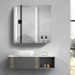 JimsMaison 30" Square Black Aluminum Surface Mount Medicine Cabinet With Mirror -Laural Home Shop 22c1a8260311b5d5 7358 w800 h800 b0 p0