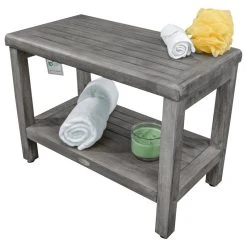 DecoTeak CoastalVogue Eleganto 24" Wide ShowerBench GR115, Gray 20 DecoTeak CoastalVogue Eleganto 24" Wide ShowerBench GR115, Gray -Laural Home Shop 22d199800fdd0fcf 3288 w800 h800 b1 p0