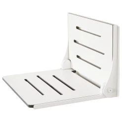Seachrome Corporation Seachrome Silhouette Folding Wall Mount Shower Bench Seat, White Seat With White Frame -Laural Home Shop 22f16455037bf315 2393 w800 h800 b1 p0