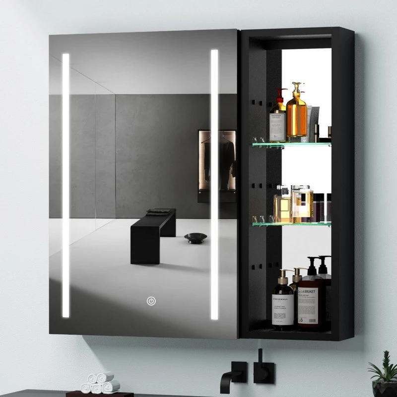 Jims Maison 30" Aluminum Surface Mount Medicine Cabinet With Mirror And Exterior Shelves, L 13 Jims Maison 30" Aluminum Surface Mount Medicine Cabinet With Mirror And Exterior Shelves, L - Image 11